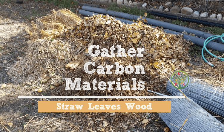 how to start a compost pile - brown materials